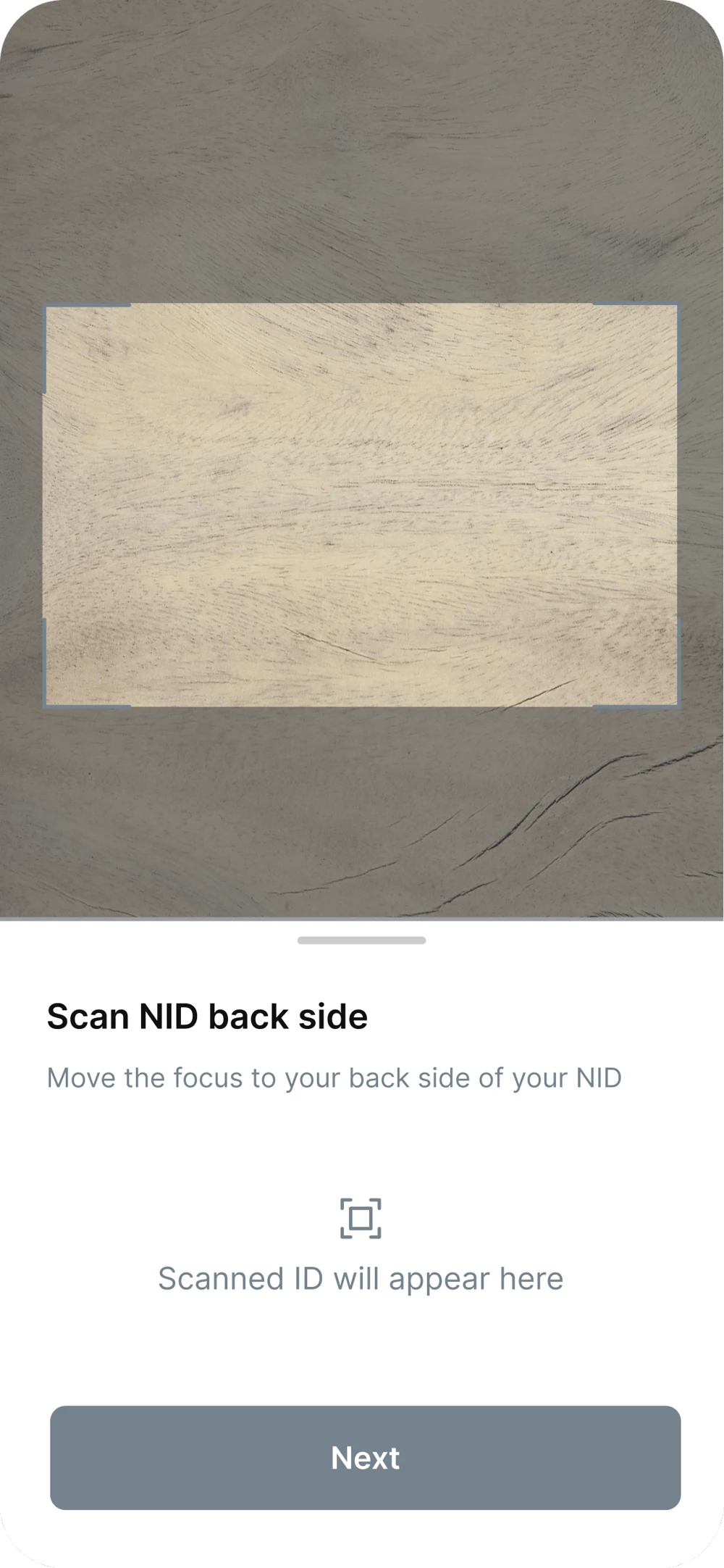 Purno NID document capture frame