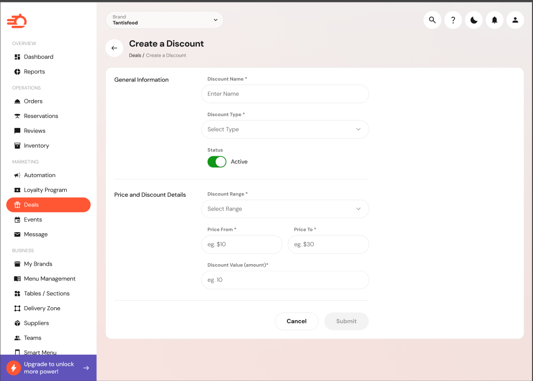 Orderific input system